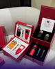 Handmade Perfume Drawer Box Packaging Specialty Paper Bright Red Custom Flip Perfume Oil Set in Box Luxury Cosmetics Gift Box