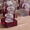 Velvet Bow Ribbon Perfume Gift Box with Acrylic Lid