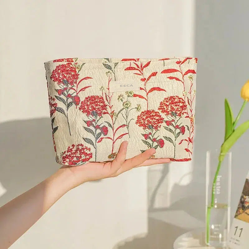 Pink Leopard Makeup Bag Customized Mini Travel Print Flat Lay Wash Bag Cotton Cosmetic Organizer Brushes Skincare Packaging Bag