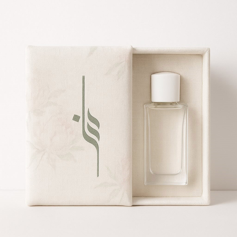 Customizable Handmade Perfume Boxes Square Top And Base Skin Care Set Boxes Fabric Embroidery Gift 30ml Luxury Perfume Box