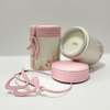 Luxury Small Flower Patterned Candle Jar Box Pu Leather Packaging Scented Candle Set Boxes Giveaways Gift Box for Candles