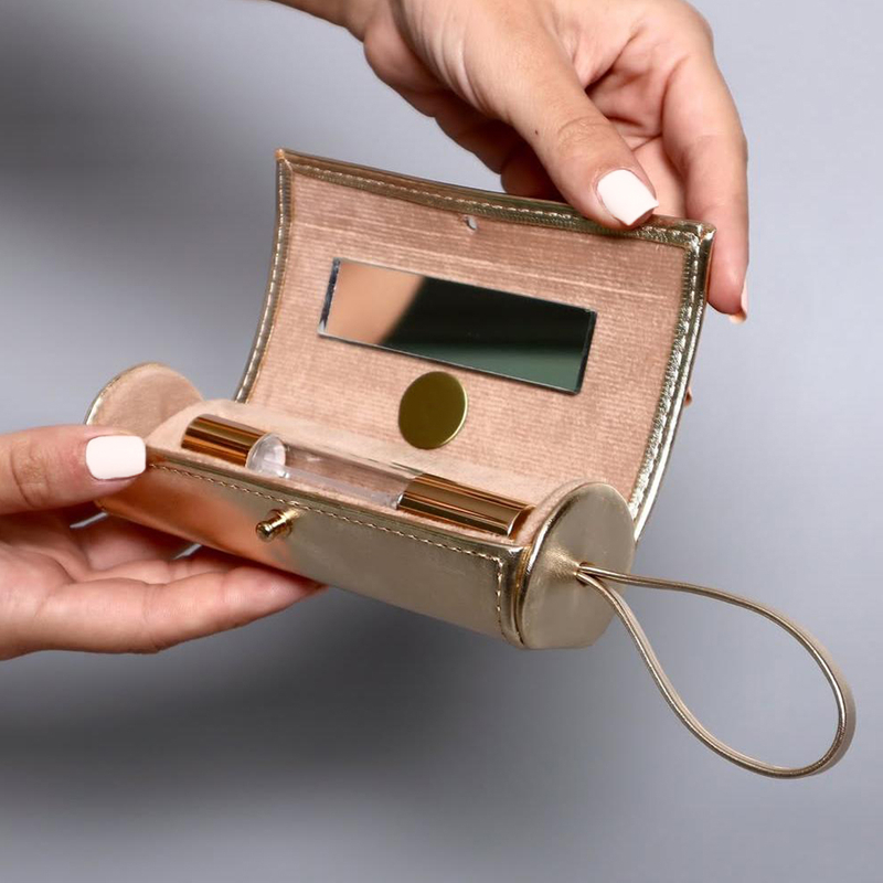 Leather Perfume Travel Sample Hand Bag