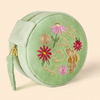 Mini Portable Velvet Embroidered Box Travel Storage Ring Necklace Bracelet Earring Jewelry Boxes with Pouch