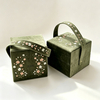 Velvet Embroidered Jewelry Gift Box with Handle