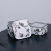 Small Square Marble Effect Jewelry Packaging Box Fabric Ring Case Box Jewelry Storage Box Set for Ring Earring Bracelet