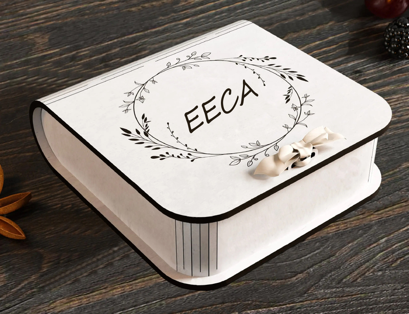 Book Shaped Box Jewelry Packaging Ring Custom Logo White Jewelry Boxes for Bracelet Earring Wooden Storage Boxes With Lock