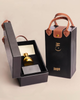 Custom Logo Black Leather Perfume Box 30ml 50ml 100ml Package Luxury Perfume Bottle Gift Box Packaging with Handles