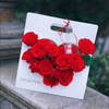 Creative Valentine's Day Mother's Day Heart Shaped Portable Rose Flower Packaging Box Flower Bundle Arrangement Packaging Bag
