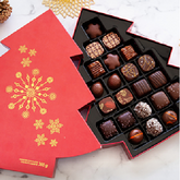 Customised Christmas Eve Gift Packaging Chocolate Box with Paper Divider Luxury Design Chocolate Bar Paper Gift Box