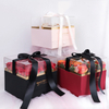 Valentine's Day Square Acrylic Transparent Crystal Cover Flower Packaging Box Immortal Flower Surprise Gift Box with Drawers