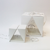 New Style White Paper Foldable Birthday Cake Gift Packaging Box with Ribbon Closure Wholesale