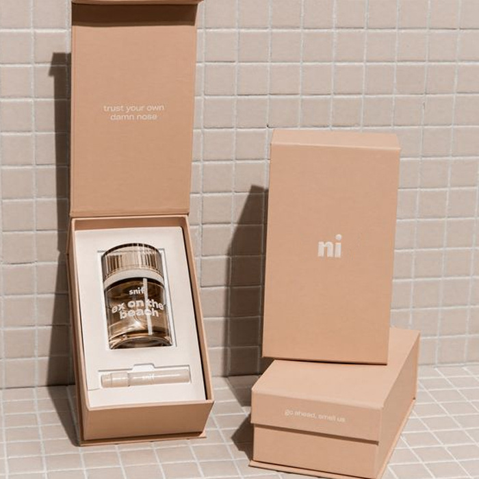 Luxury Custom Design Cosmetic Perfume Oil Bottle Atomizer Box Packaging Gift Box Design Logo Sugarcane Perfume Box