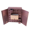 Custom Design Christmas Advent Calendar Paper Cardboard Cosmetic Candle Chocolate Gift Packaging Box with 24 Drawers