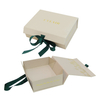 Custom Logo Empty Paper Foldable Shopping Cosmetic Clothing Packaging Box Ribbon Closure Recycle Folding Gift Paper Box