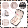 New Design Portable Small Leopard Print Travel Jewelry Organizer Packaging Box for Ring Earring Necklace Bracelet Wholesale