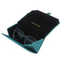 New Style Velvet Foldable Sunglasses Gift Packaging Box Flip Lid Glasses Case with Custom Logo Wholesale