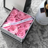 Custom Logo Square Flower Packaging Box With Ribbon I Love You Mom Preserved Roses Flower Gift Box