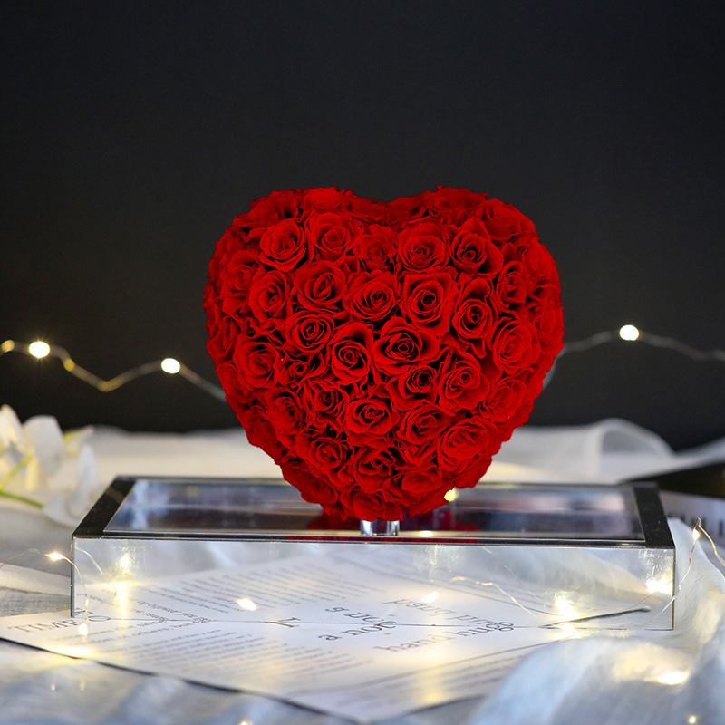 Luxury Mirrored Transparent Window Flower Arrangement Box Acrylic Surprise Love Flowers Stand Packaging Box Wedding Centerpieces