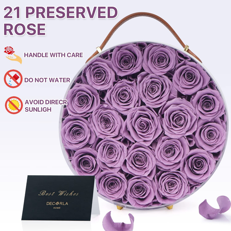 Wholesale Custom Infinity Long Lasting Forever Eternal Natural Flower Head Preserved Roses Box Preserved Rose in Round Gift Box