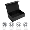 Luxury Gift Box with Magnetic Paper Boxes Black Linen Decorative Gift Boxes for Presents Wedding Gift And Keepsakes