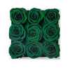Custom Square Paper Infinity Eternal Forever Preserved Green Rose Flowers Gift Packaging Box With Clear Lid