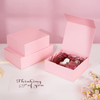 High-end Customized Pink Color Rigid Magnetic Book Shape Cardboard Gift Foldable Box For Gift Cosmetic Packaging With Logo