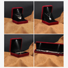 Luxury Dark Red Wedding Ring Velvet Box Jewelry Packaging Necklace Box Led Ring Packaging Jewelry Storage Box with LED Light