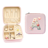 Hot Sale Women Girls Earrings Ear Stud Box Jewelry Organizer Portable Small Jewelry Box PU Leather Travel Jewelry Box