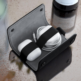 Wholesale Customized Logo Women Vegan Leather Cable Organizer Bag Mini Earphone Storage Bag for Promotion Gift