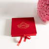Custom Design Velvet Wedding Invitation Box Luxury Scroll Hardcover Invitation Cards With Custom Monogram Packaging Box