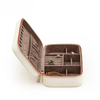 Custom Logo Travel Jewellery Organizer Rectangle Storage Jewelry Boxes Case Luxury White Leather Jewelry Box