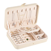 Korean Fashion Small Travel Jewelry Box for Women Girls Rings Earrings Necklace Holder Organizer Jewellery Storage Display Case