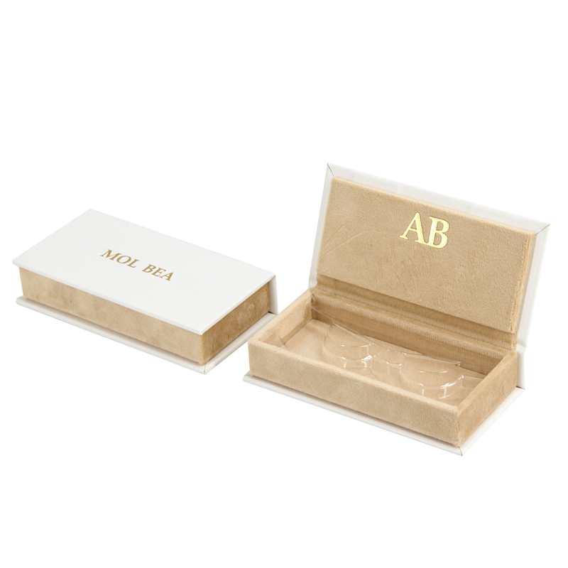 Custom Logo Printing Velvet Cardboard Lash Box Gold Foil Stamping Magnetic Closure Beauty False Eyelash Paper Packaging Boxes