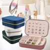Custom Logo Velvet Small Square Gift Case Travel Jewellery Organizer Necklace Ring Earring Jewelry Storage Box