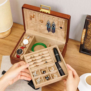 High Gloss Luxury Jewelry Watch Gift Box Solid Wooden Jewelry Box Ring Necklace Storage Packaging Box