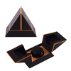 Luxury Custom Special Design Creative Triangle Black Cardboard Cosmetic Candle Perfume Packaging Box With Insert