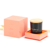 Customised Two Piece Rigid Packaging Square Texture Paper Cardboard Neck Top Bottom Box Luxury Candle Gift Box with Lid