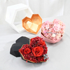 Exquisite High-End Heart Acrylic Valentine's Day Rose Flower Gift Box Empty Rigid Box for Present Packaging