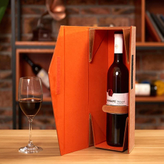 Promotional Luxury Personalized Hotel Restaurant Leather Business Wine Bottle Gift Carrier Bag Boxes