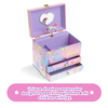 Children Ballerina And Rainbow Musical Jewelry Box with 2 Pullout Drawers Swan Lake Tune