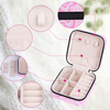 Portable Travel Mini Jewelry Box Leather Jewellery Ring Organizer Case Storage Gift Box Girls Women