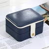 Wholesale PU Leather Small Jewelry Box with Mirror Travel Jewelry Storage Box Accept Customized