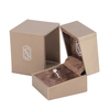 New Wholesale Square Shape Led Light Ring Earring Necklace Jewellery Packaging Box Grey Pu LeatherJewelry Gift Display Box