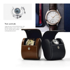 High-end Custom Logo 1 3 Slots Storage Roll Up Genuine Leather Watch Gift Boxes Travel Watch Case for Wrist Watch
