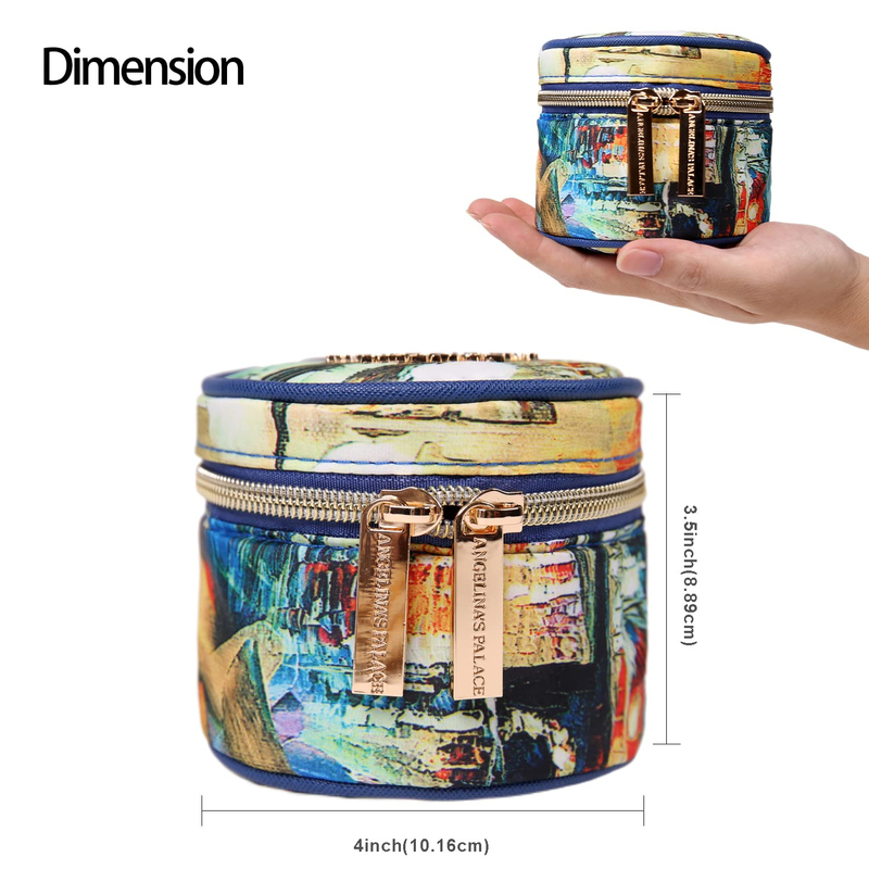 Hot Custom Pu Leather Portable Fashion Jewelry Case Small Travel Jewellery Organizer Storage Box for Christmas Gifts