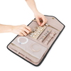 Hot Selling OEM Custom Logo Style Travel Jewelry Organizer Case Foldable Jewelry Pouch Roll for Journey