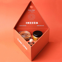 Triangular Packaging Caviar Jam Honey Jar Paper Packaging Box Cardboard Corrugated Box for Honey Jar Food Packaging