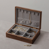 High Quality Walnut Wood Travel Jewelry Organizer Storage Box for Ring Earrings Necklace Bracelet