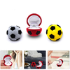 Exquisite Football Styling Flocking Ring Earring Packaging Box Cartoon Type Velvet Jewelry Storage Box