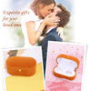 Custom Premium Velvet Double Ring Ring Box Travel Gift Display Jewelry Box Luxury Packaging Jewelry Storage Box